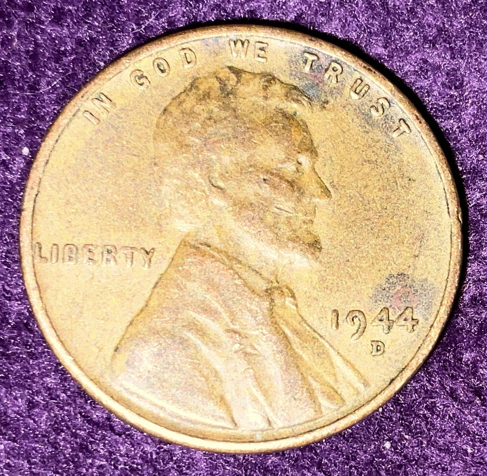 Penny 1944 Lincoln D 13  coin collectible - Main Image 3