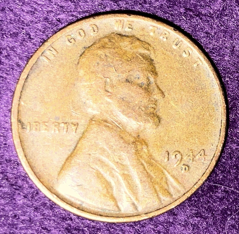 Penny 1944 Lincoln D 14  coin collectible - Main Image 3