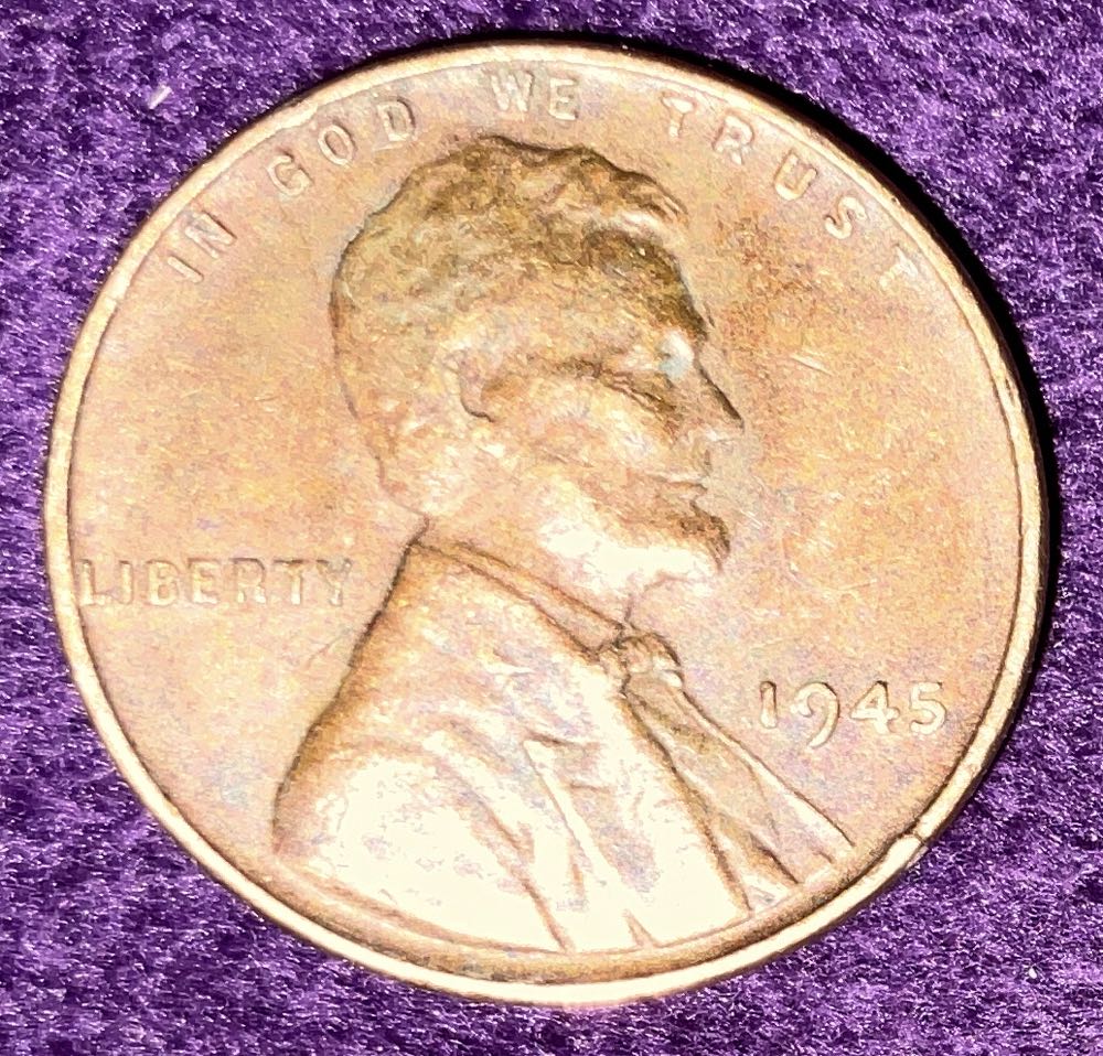 Penny 1945 Lincoln  5  coin collectible - Main Image 3