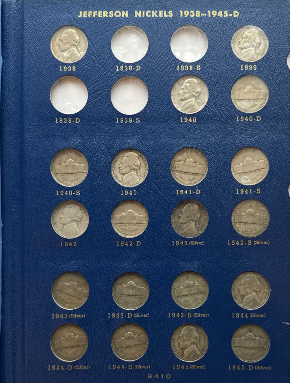Jefferson Nickels 1938 - (Book)  coin collectible - Main Image 2