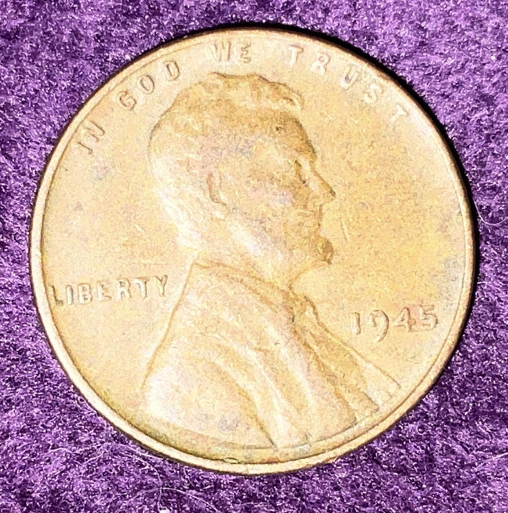 Penny 1945 Lincoln  7  coin collectible - Main Image 3