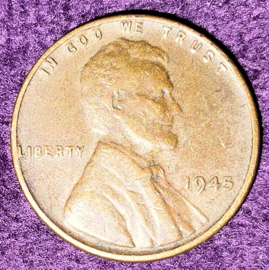 Penny 1945 Lincoln  9  coin collectible - Main Image 3