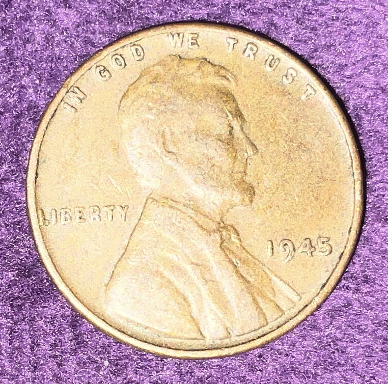 Penny 1945 Lincoln  10  coin collectible - Main Image 3