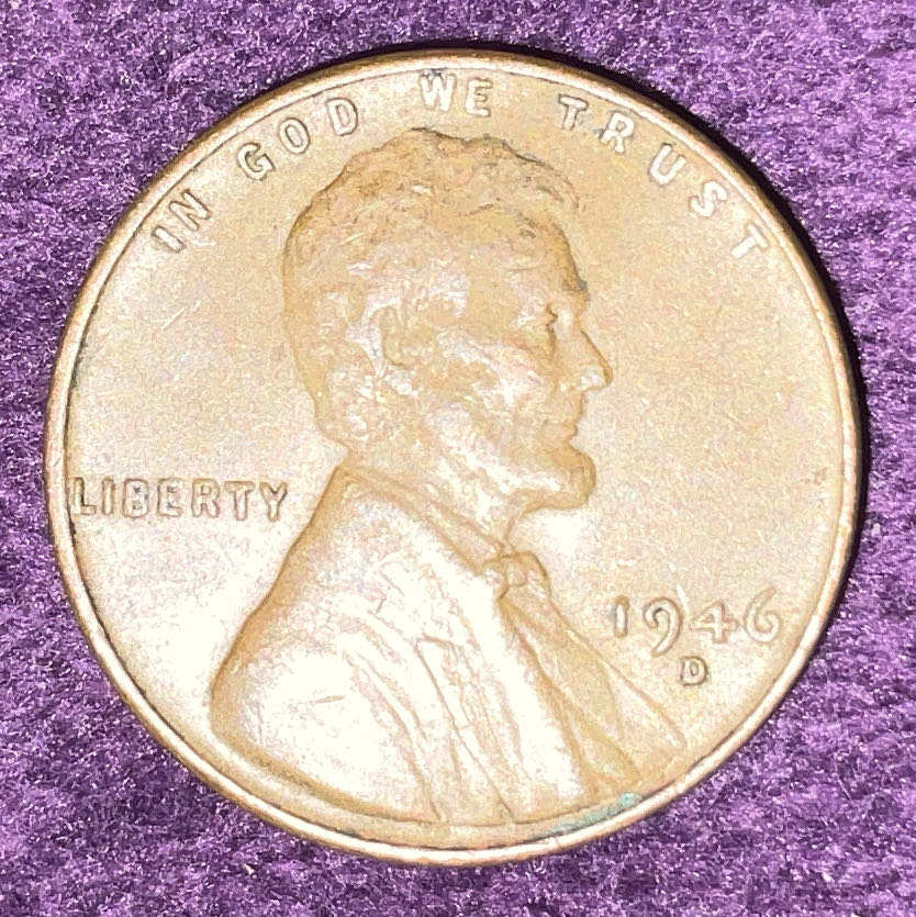 Penny 1946 Lincoln D 6  coin collectible - Main Image 3