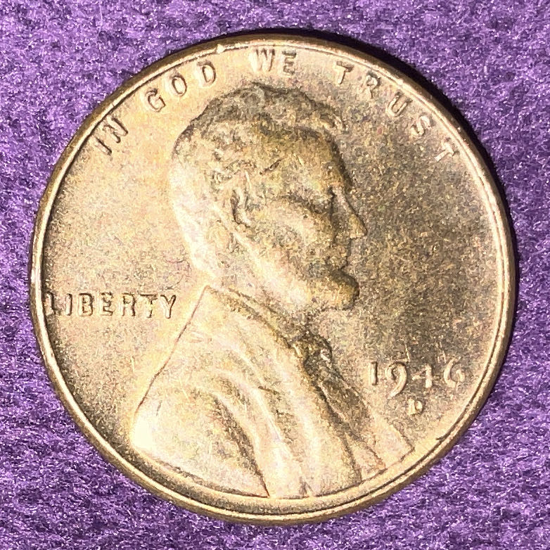 Penny 1946 Lincoln D 8  coin collectible - Main Image 3