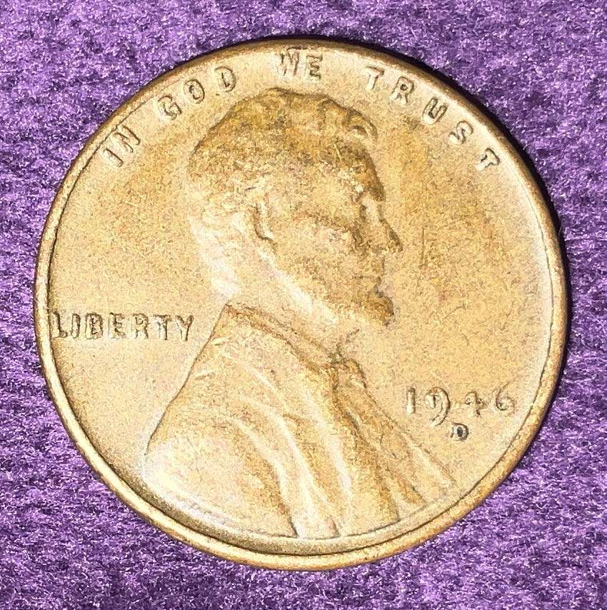 Penny 1946 Lincoln D 9  coin collectible - Main Image 3