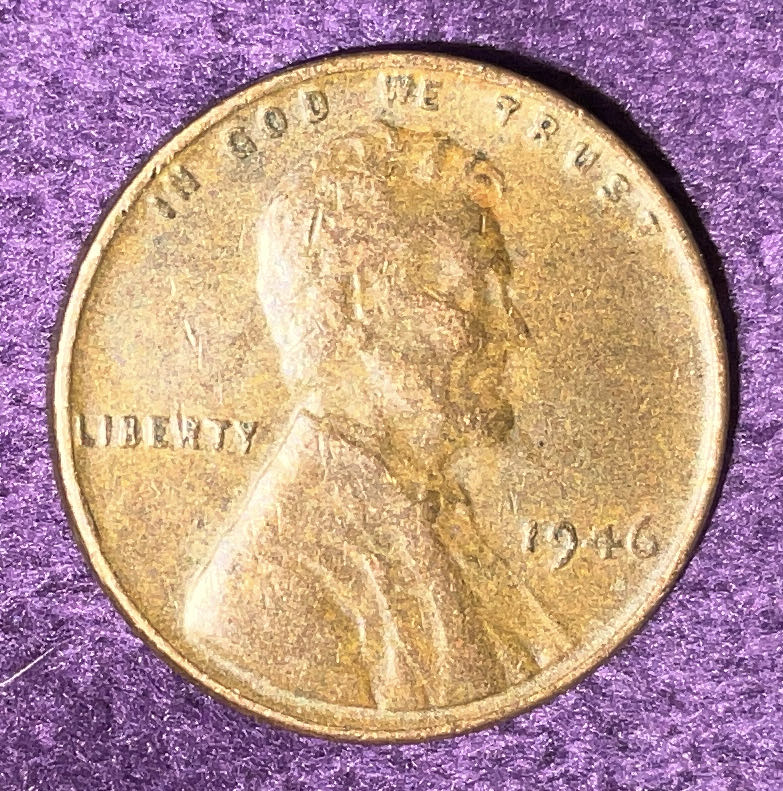 Penny 1946 Lincoln D 4  coin collectible - Main Image 3