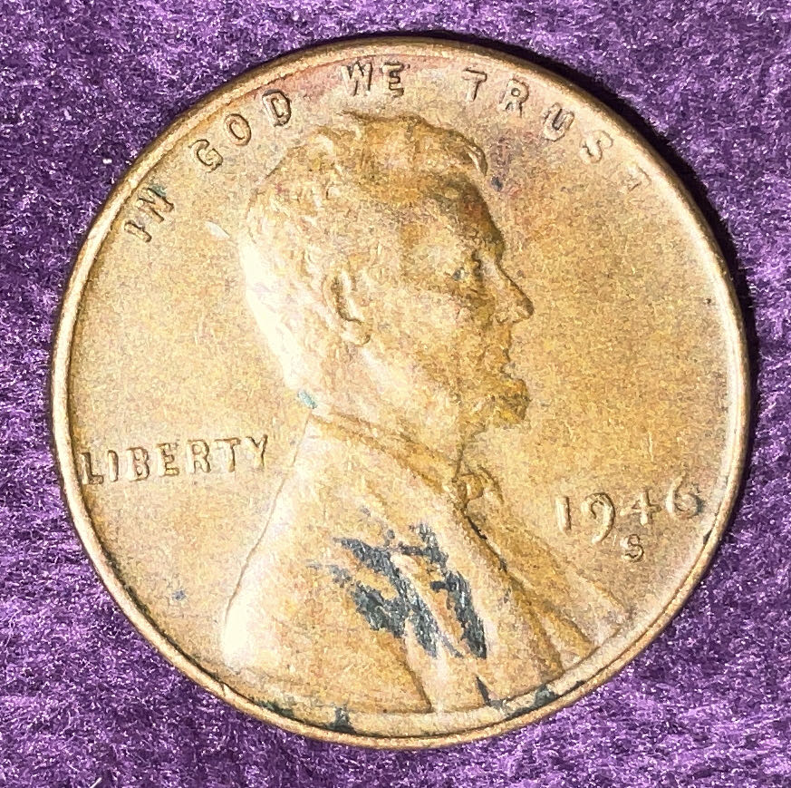Penny 1946 Lincoln S 2  coin collectible - Main Image 3