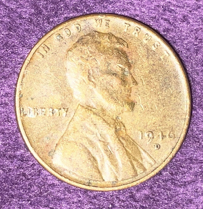 Penny 1946 Lincoln D 11  coin collectible - Main Image 3