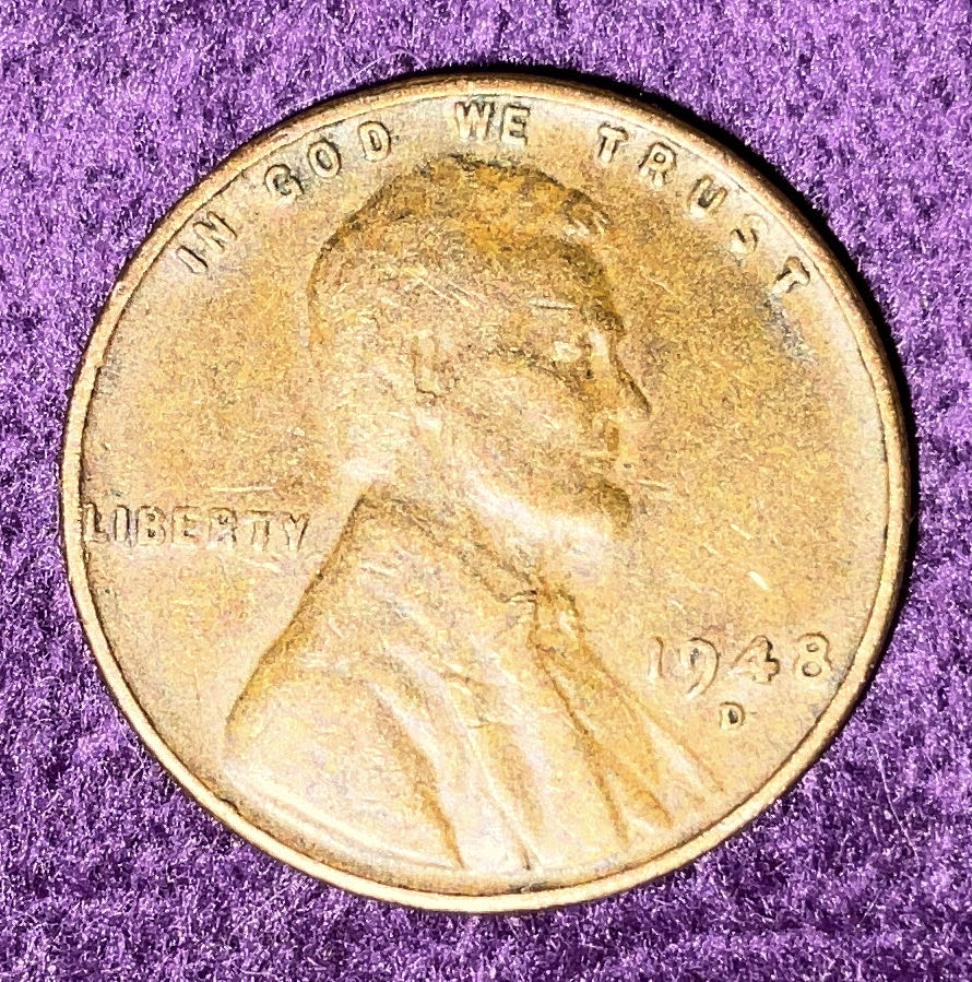Penny 1948 Lincoln D 3  coin collectible - Main Image 3