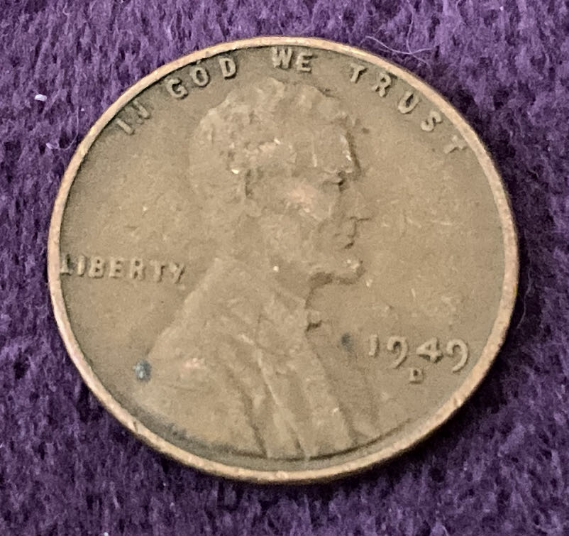 Penny 1949 Lincoln D 4  coin collectible - Main Image 3