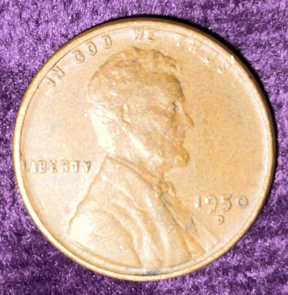 Penny 1950 Lincoln D 6  coin collectible - Main Image 3