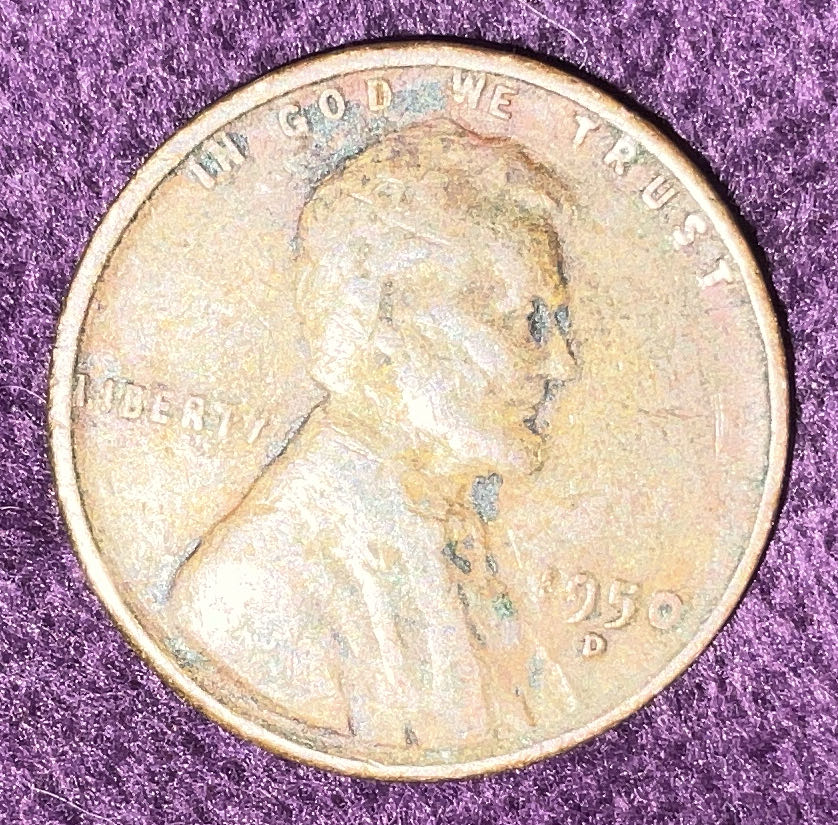 Penny 1950 Lincoln D 9  coin collectible - Main Image 3