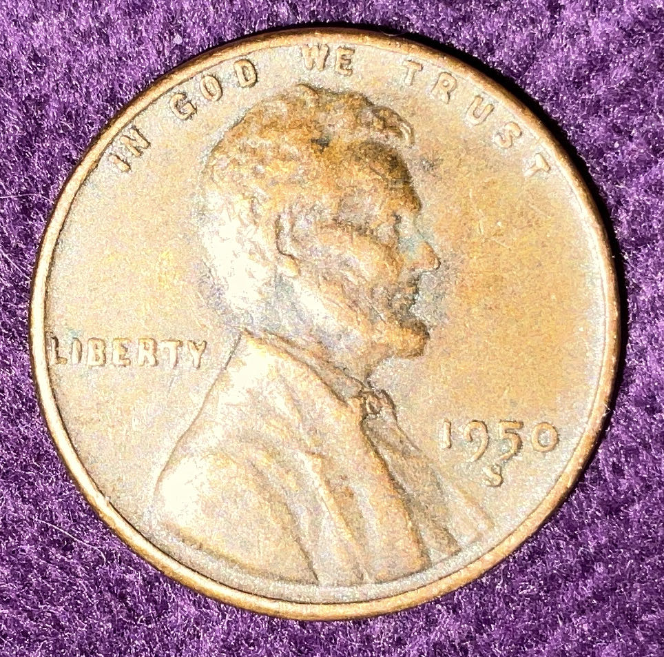Penny 1950 Lincoln S 1  coin collectible - Main Image 3