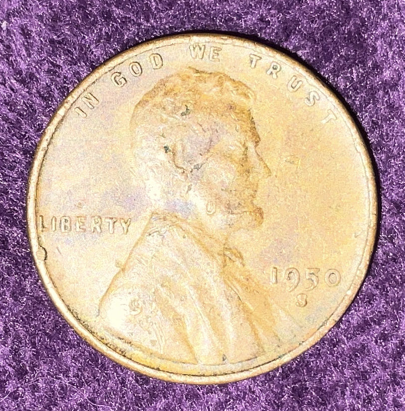 Penny 1950 Lincoln S 3  coin collectible - Main Image 3