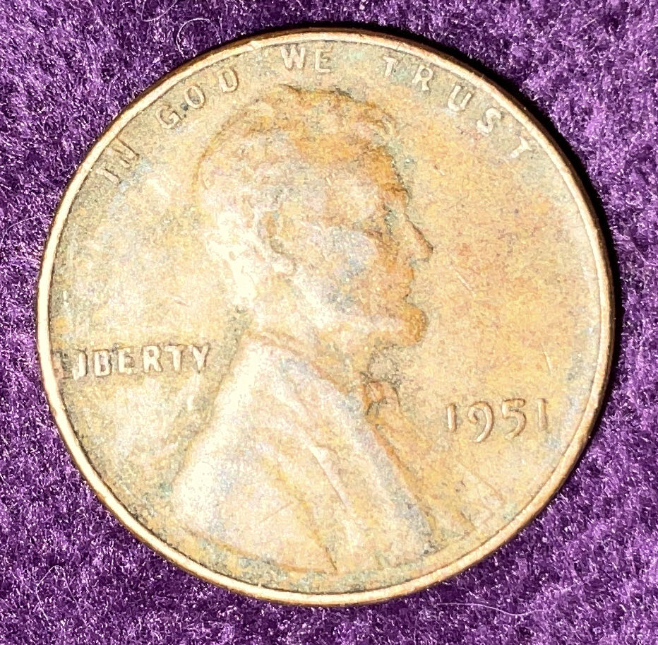 Penny 1951 Lincoln  2  coin collectible - Main Image 3
