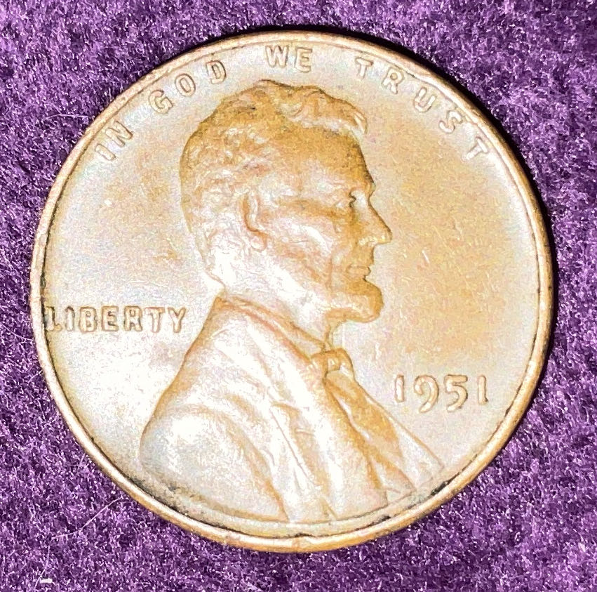 Penny 1951 Lincoln  4  coin collectible - Main Image 3