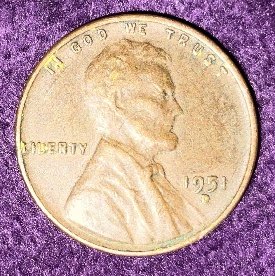 Penny 1951 Lincoln D 1  coin collectible - Main Image 3