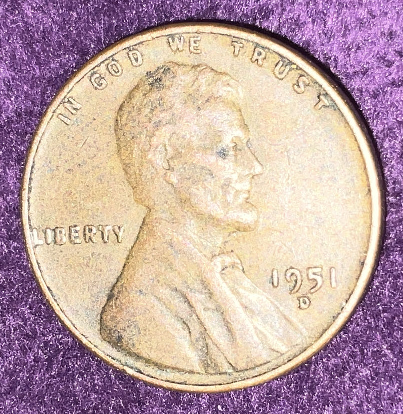 Penny 1951 Lincoln D 2  coin collectible - Main Image 3