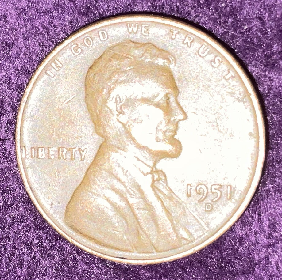 Penny 1951 Lincoln D  coin collectible - Main Image 3