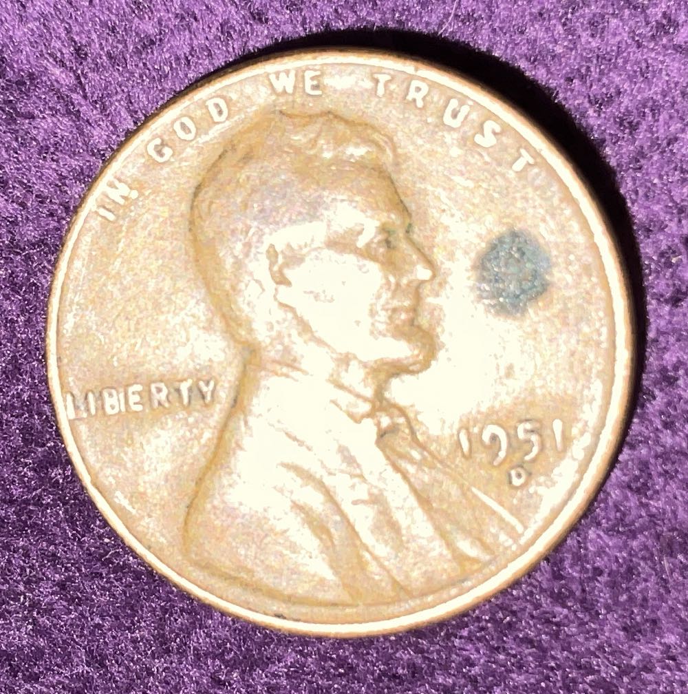 Penny 1951 Lincoln D 10  coin collectible - Main Image 3
