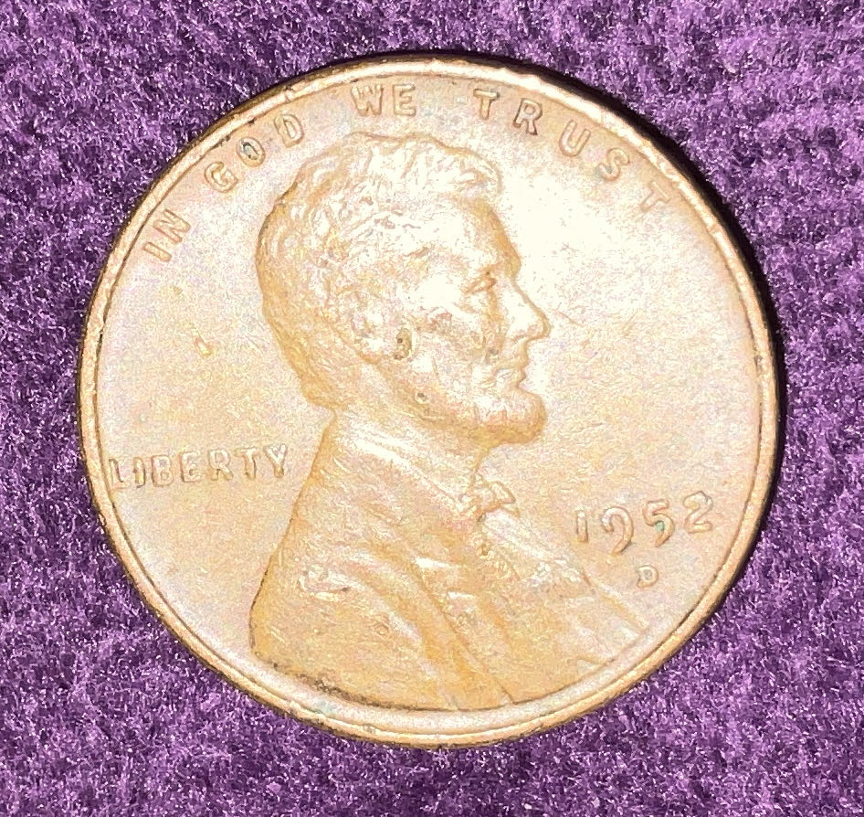 Penny 1952 Lincoln D 2  coin collectible - Main Image 3