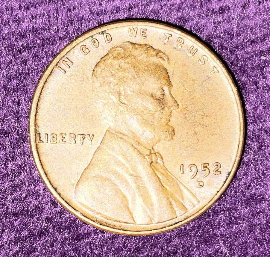 Penny 1952 Lincoln D 13  coin collectible - Main Image 3