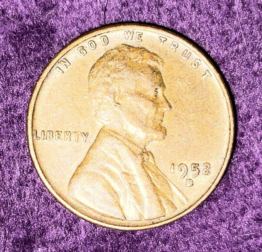 Penny 1952 Lincoln D 6  coin collectible - Main Image 3