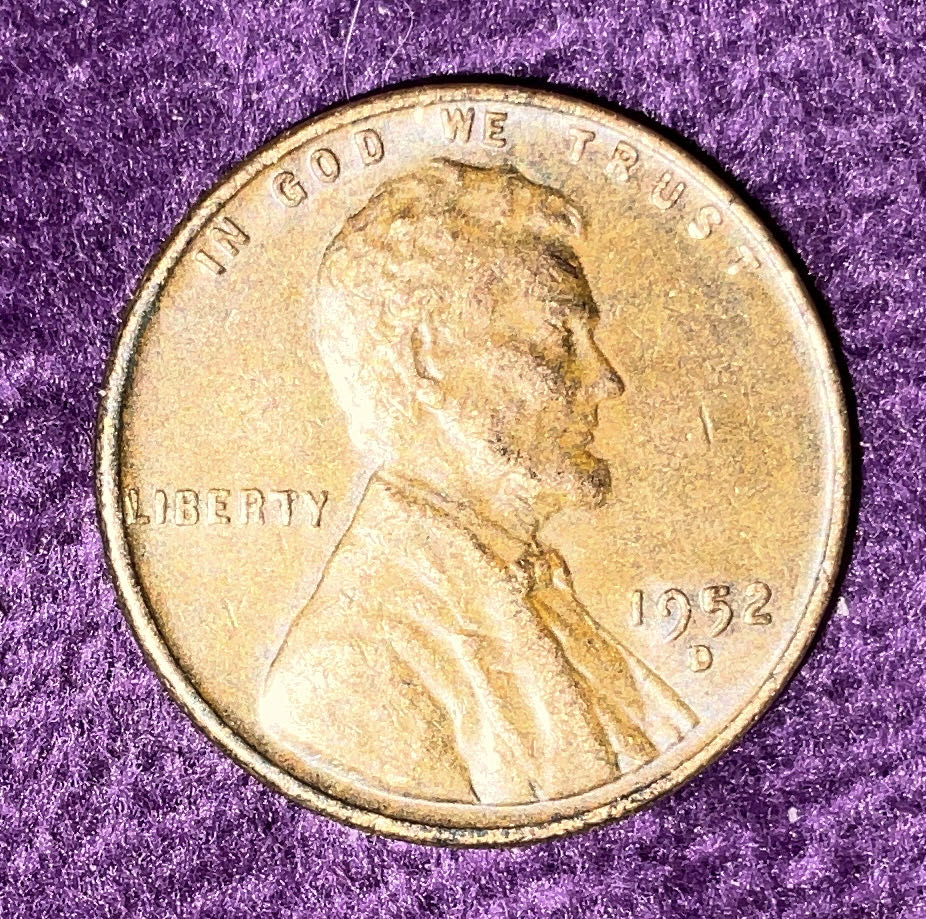 Penny 1952 Lincoln D 8  coin collectible - Main Image 3