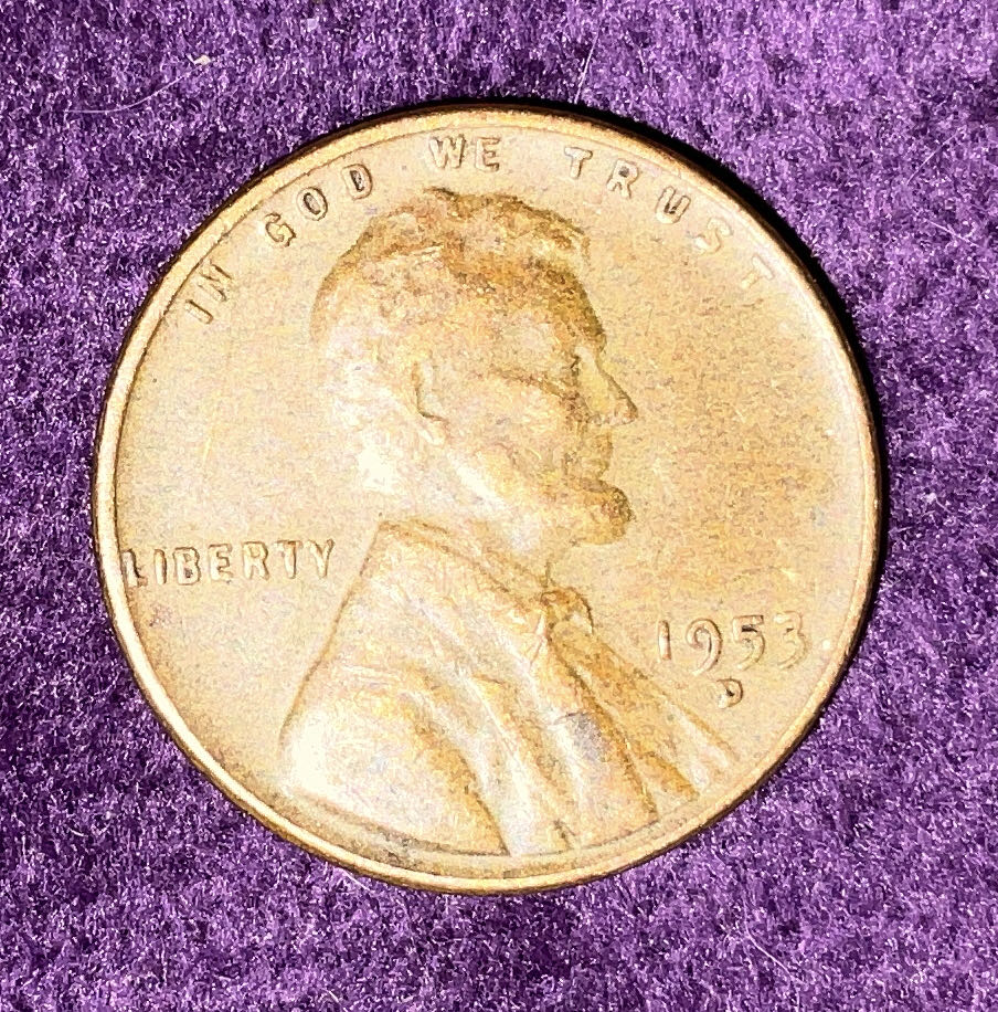 Penny 1953 Lincoln D 6  coin collectible - Main Image 3