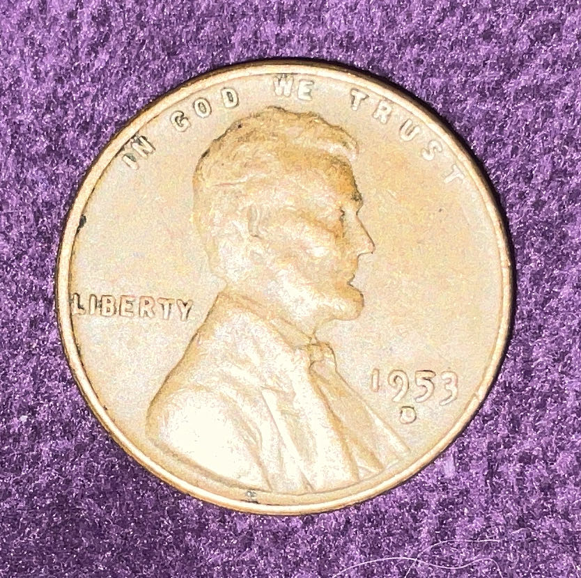Penny 1953 Lincoln D 7  coin collectible - Main Image 3