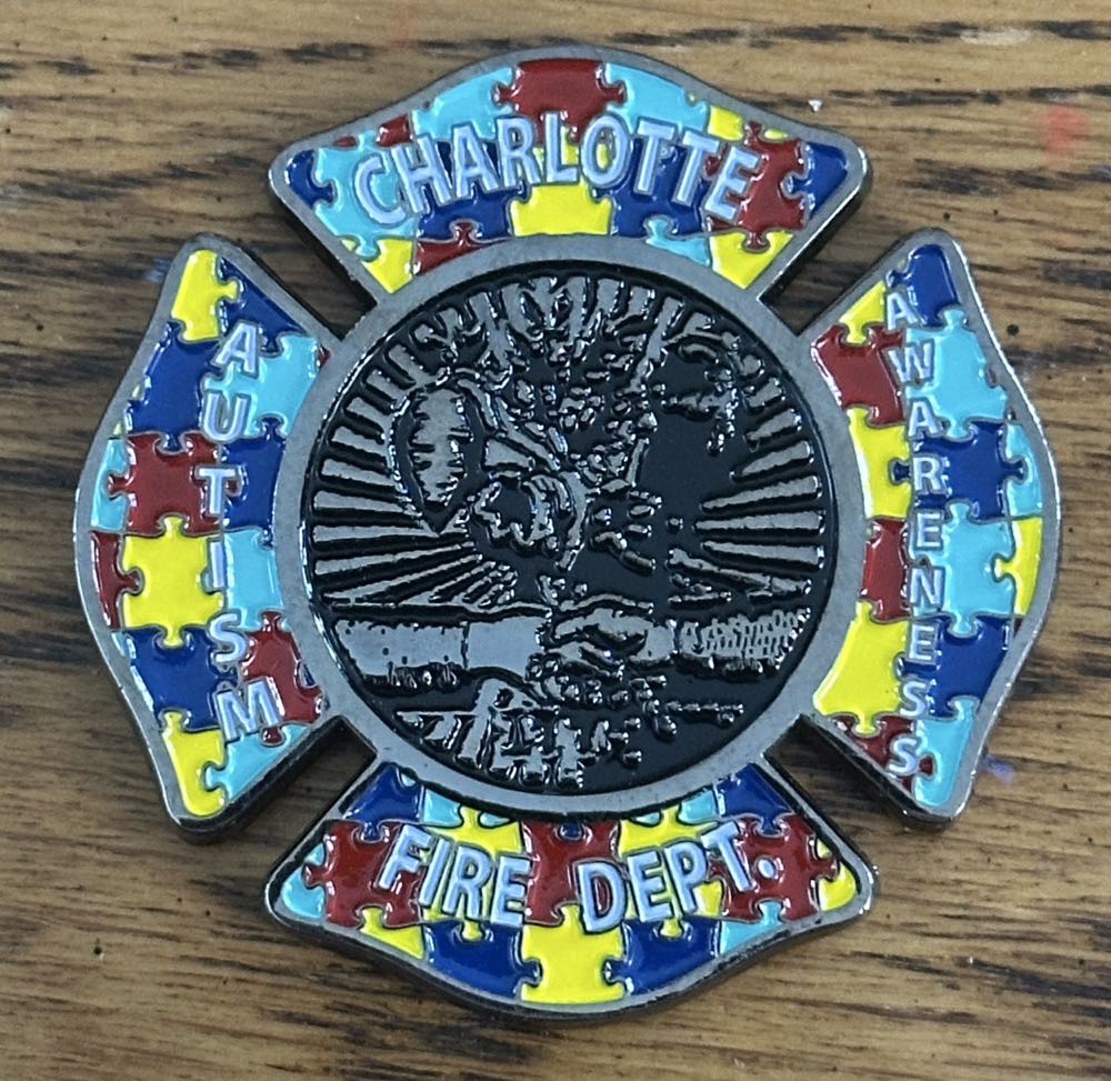 Charlotte Fire Autism  coin collectible - Main Image 2