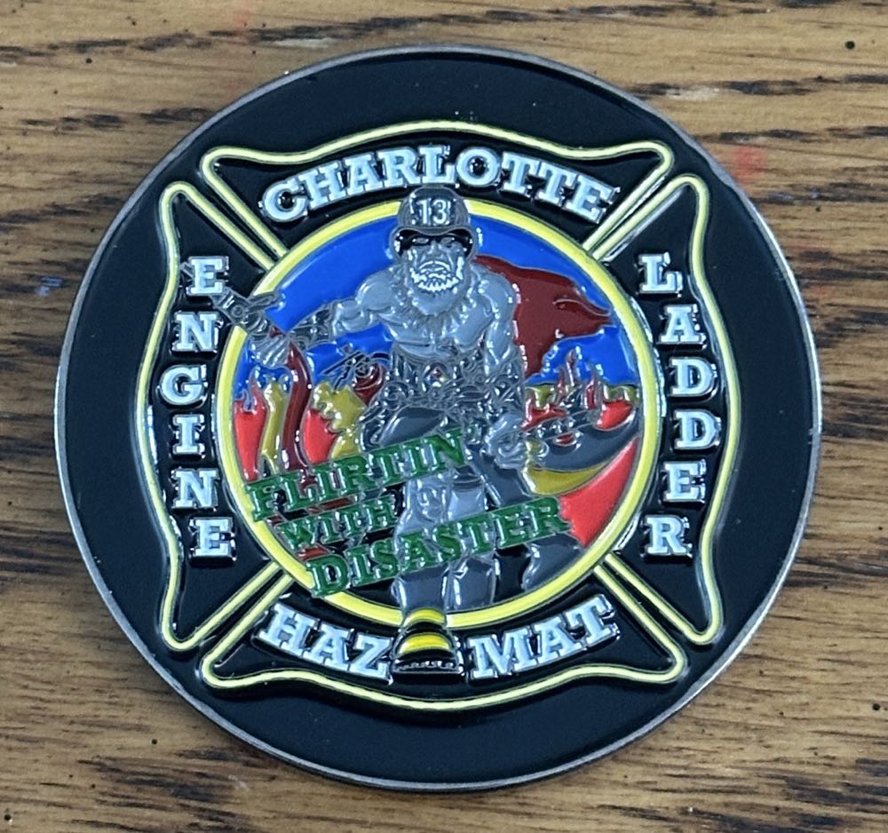 Charlotte Fire Station 13  coin collectible - Main Image 2