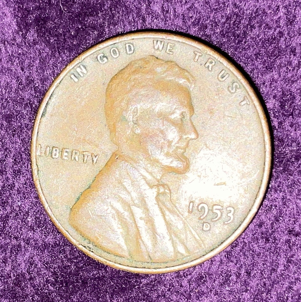Penny 1953 Lincoln D 14  coin collectible - Main Image 3