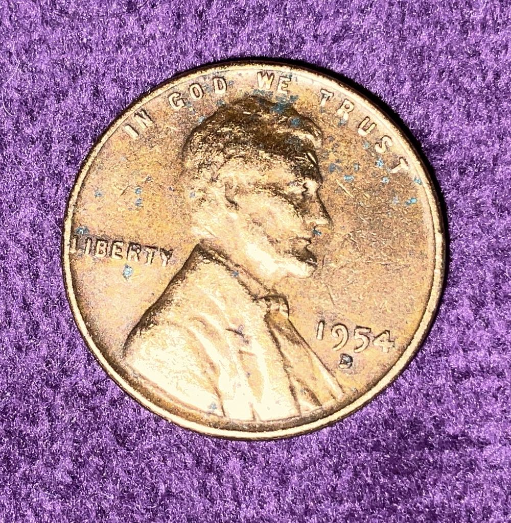 Penny 1954 Lincoln D 4  coin collectible - Main Image 3