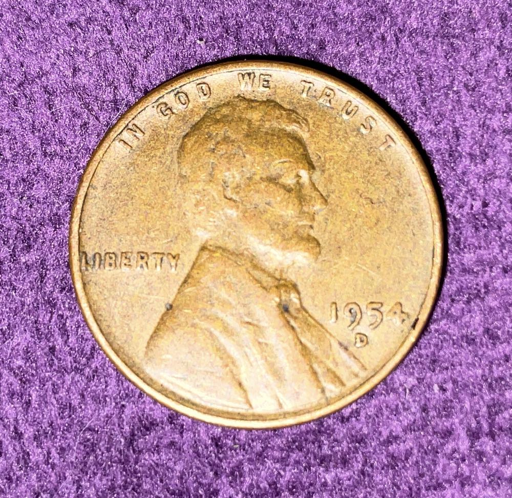 Penny 1954 Lincoln D 5  coin collectible - Main Image 3