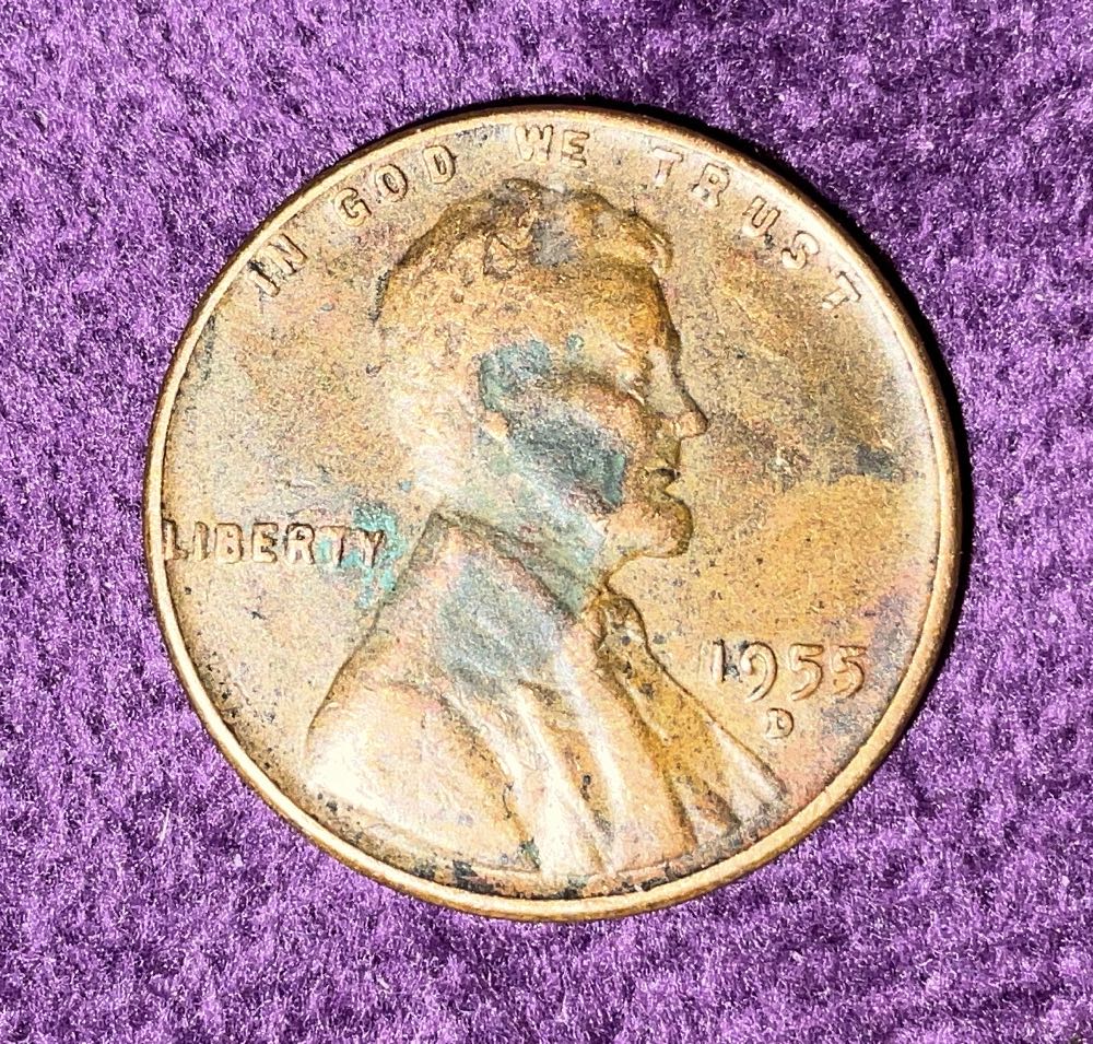 Penny 1955 Lincoln D 5  coin collectible - Main Image 3