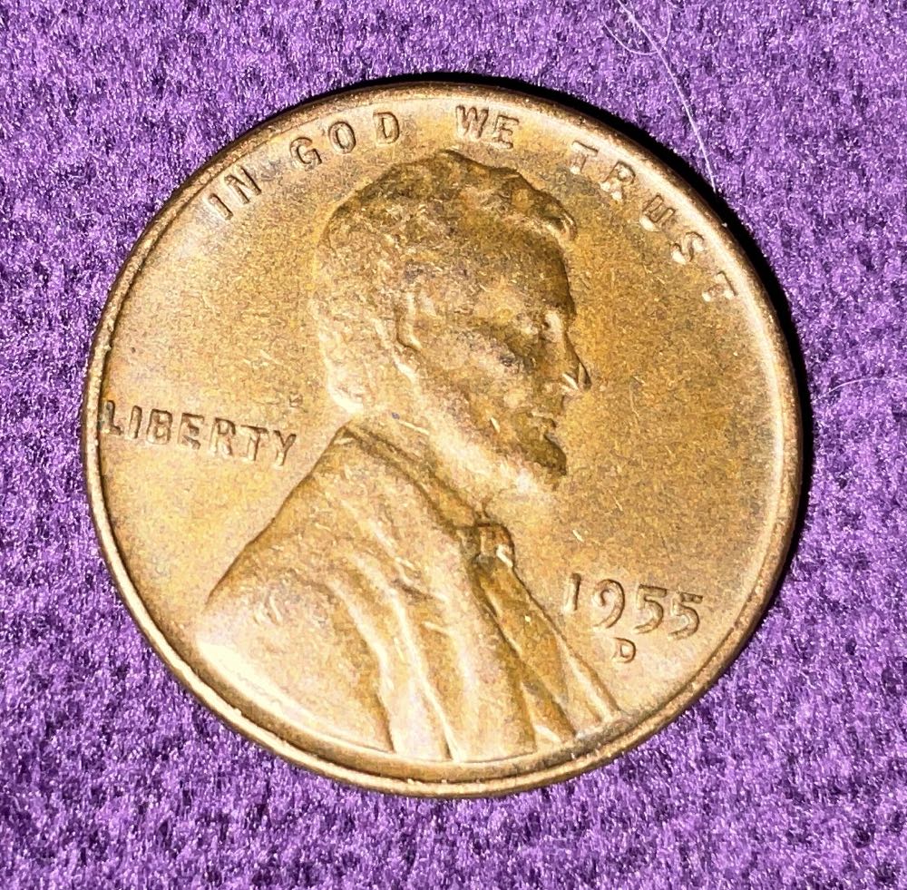 Penny 1955 Lincoln D 6  coin collectible - Main Image 3