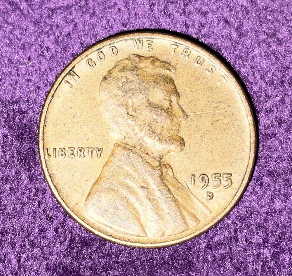 Penny 1955 Lincoln D 11  coin collectible - Main Image 3