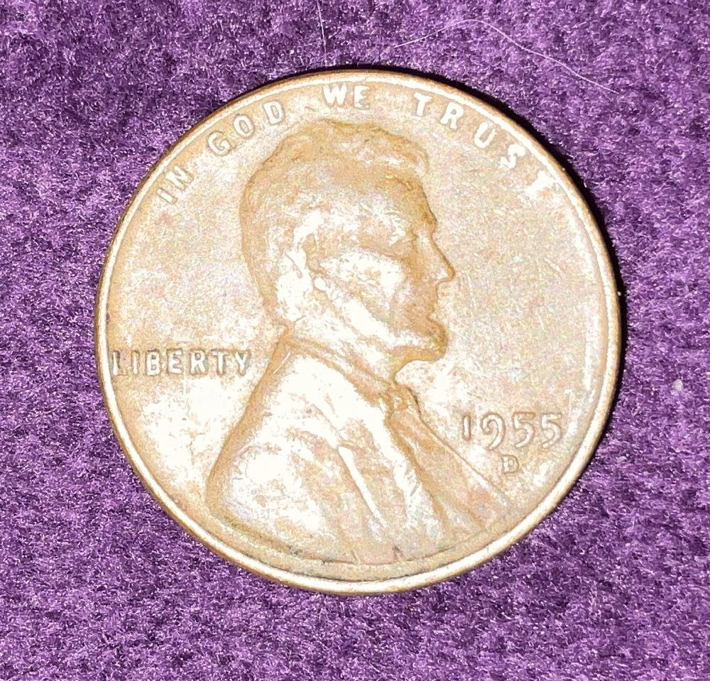 Penny 1955 Lincoln D 12  coin collectible - Main Image 3