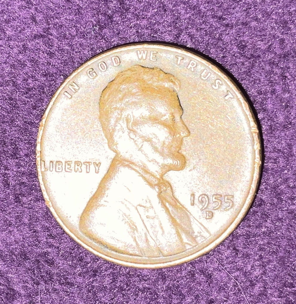 Penny 1955 Lincoln D  coin collectible - Main Image 3