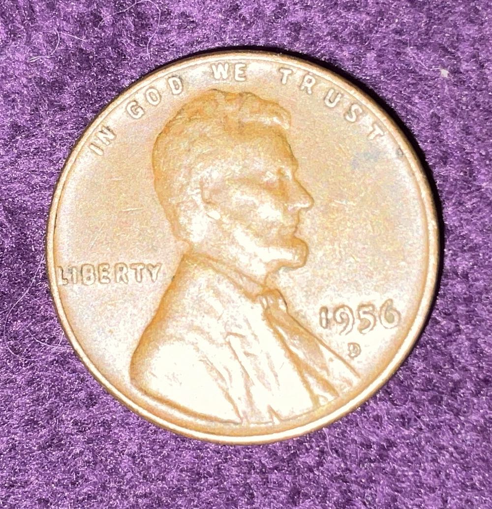 Penny 1956 Lincoln D 2  coin collectible - Main Image 3