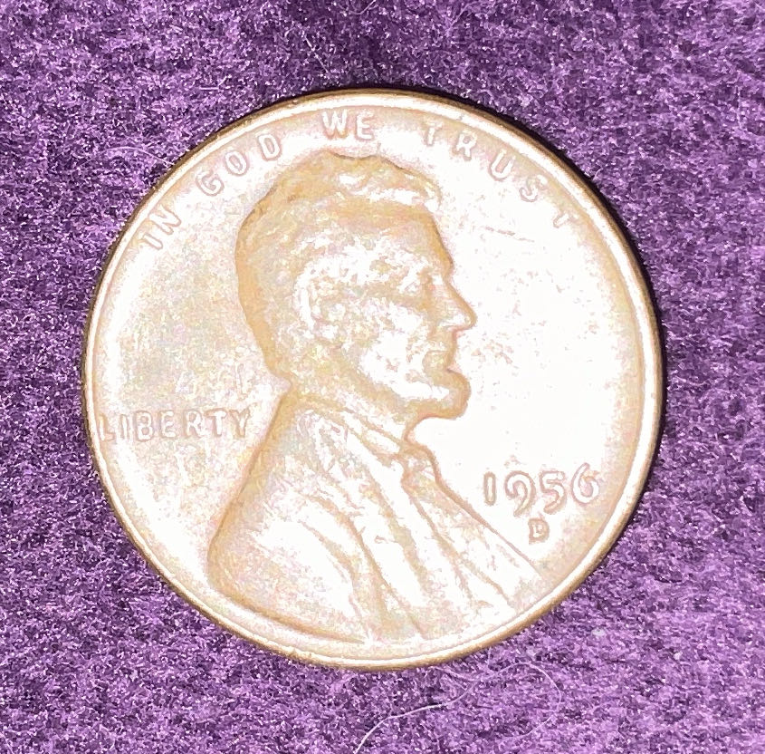 Penny 1956 Lincoln D 4  coin collectible - Main Image 3