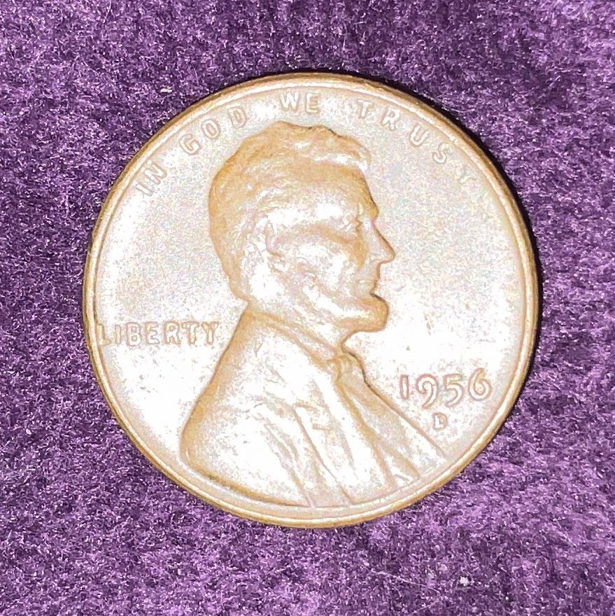 Penny 1956 Lincoln D 5  coin collectible - Main Image 3