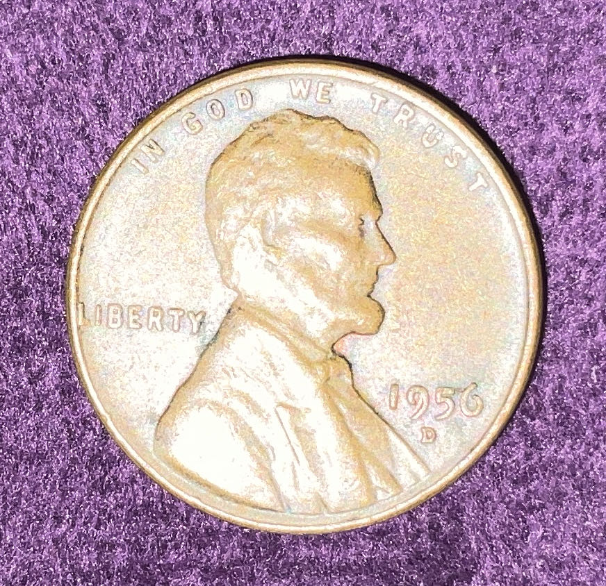 Penny 1956 Lincoln D 7  coin collectible - Main Image 3