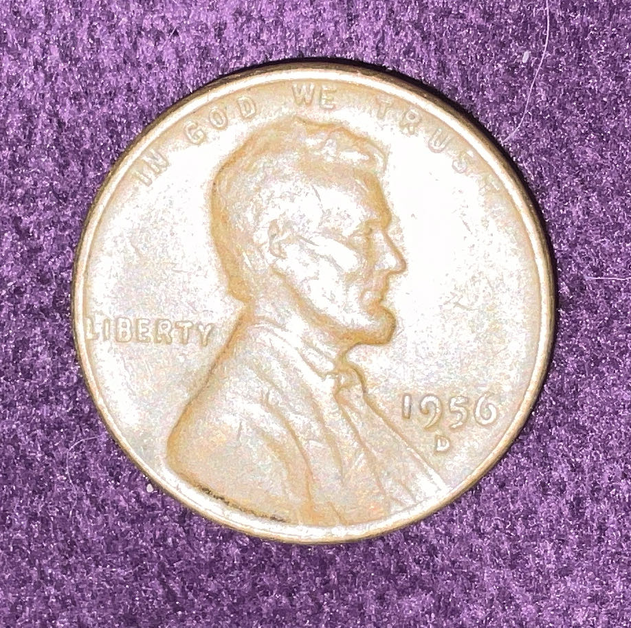 Penny 1956 Lincoln D 10  coin collectible - Main Image 3