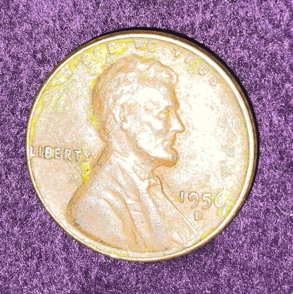 Penny 1956 Lincoln D 12  coin collectible - Main Image 3