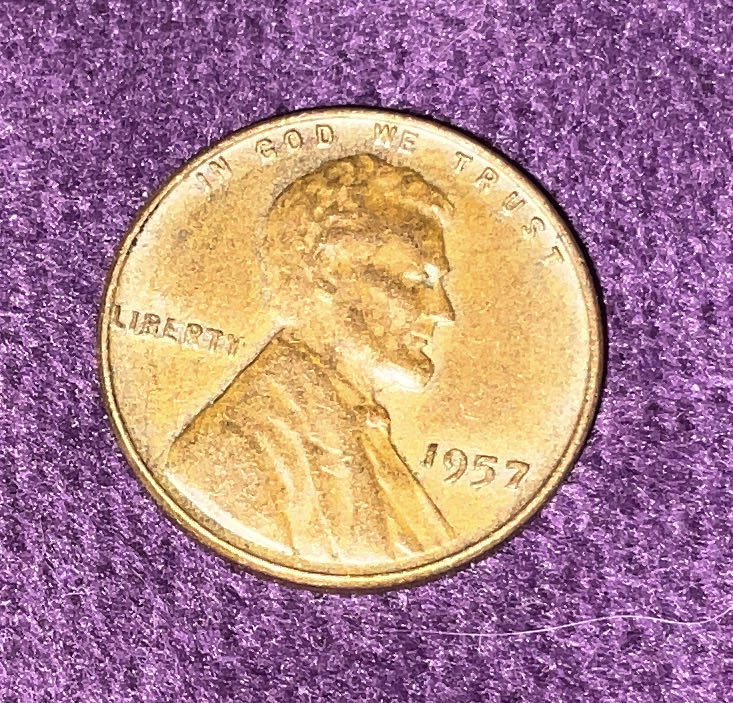 Penny 1957 Lincoln  3  coin collectible - Main Image 3