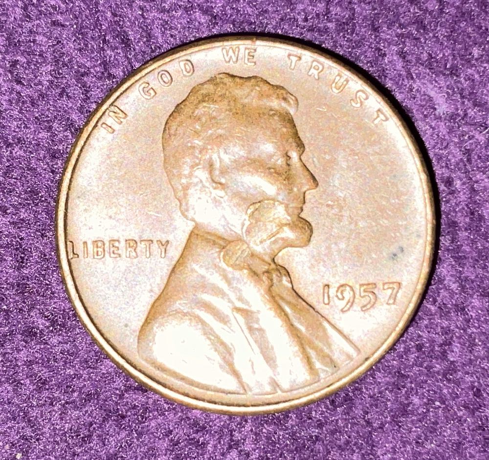 Penny 1957 Lincoln  5  coin collectible - Main Image 3