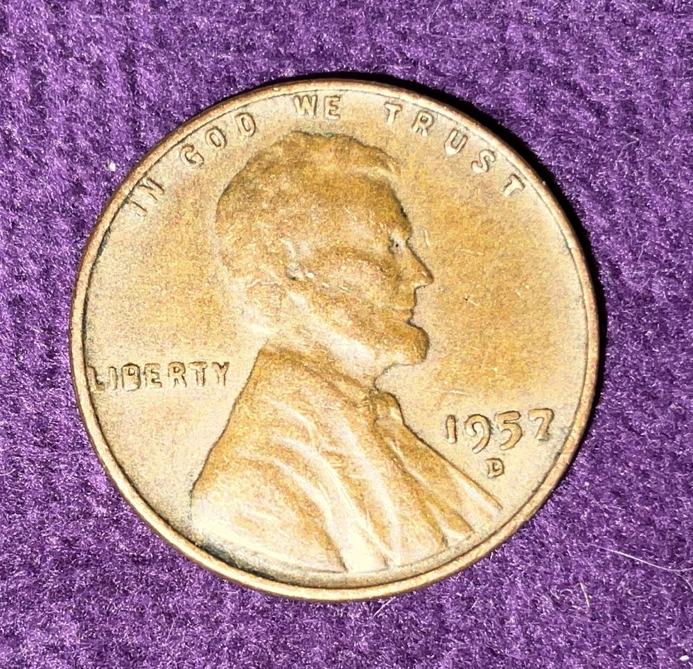 Penny 1957 Lincoln D 3  coin collectible - Main Image 3